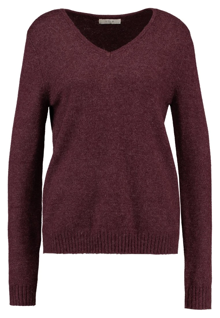 Vila Viril V-Neck L/S-Noos - Trui - Winetasting Melange 7 Vila Viril V-Neck L/S-Noos - Trui - Winetasting Melange - Afbeelding 5