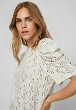 Vila Mit Kurzen Ärmeln Detailreiches - Blouse - White Sand 13 Vila Mit Kurzen Ärmeln Detailreiches - Blouse - White Sand -Vila 419e4e11c25342baa77c135f8ee6b319