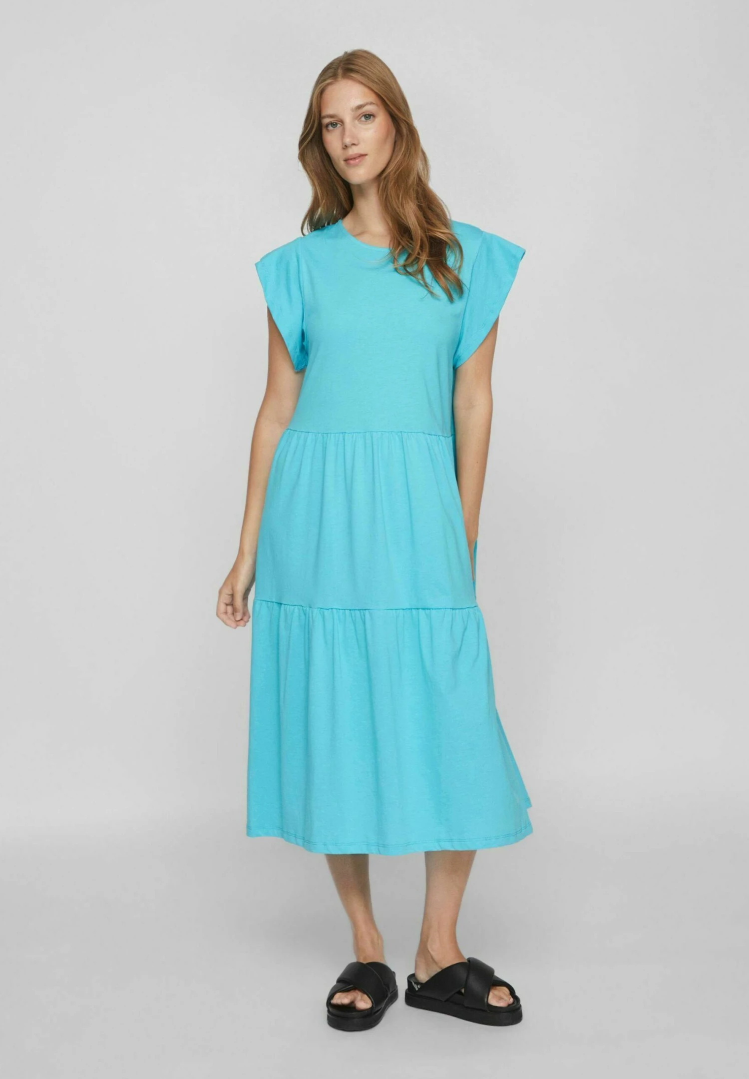 Vila Midi Kurzärmeliges - Jerseyjurk - Capri 4 Vila Midi Kurzärmeliges - Jerseyjurk - Capri - Afbeelding 2