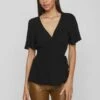 Vila Wickel Kurzärmeliges - Blouse - Black 2 Vila Wickel Kurzärmeliges - Blouse - Black -Vila 436bd304367e4c67896c8e57f4b9b9c3