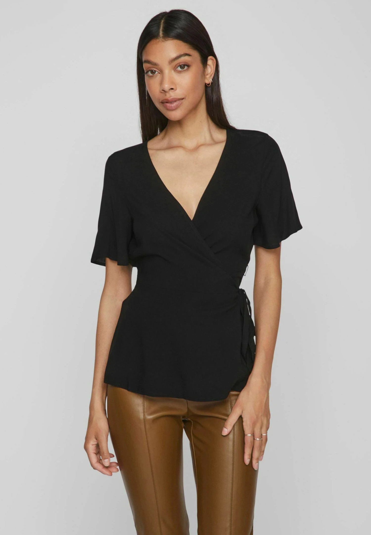 Vila Wickel Kurzärmeliges - Blouse - Black 3 Vila Wickel Kurzärmeliges - Blouse - Black