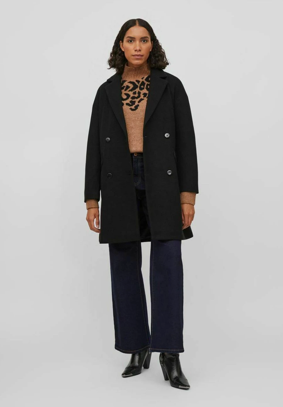 Vila Halflange Jas - Black 3 Vila Halflange Jas - Black