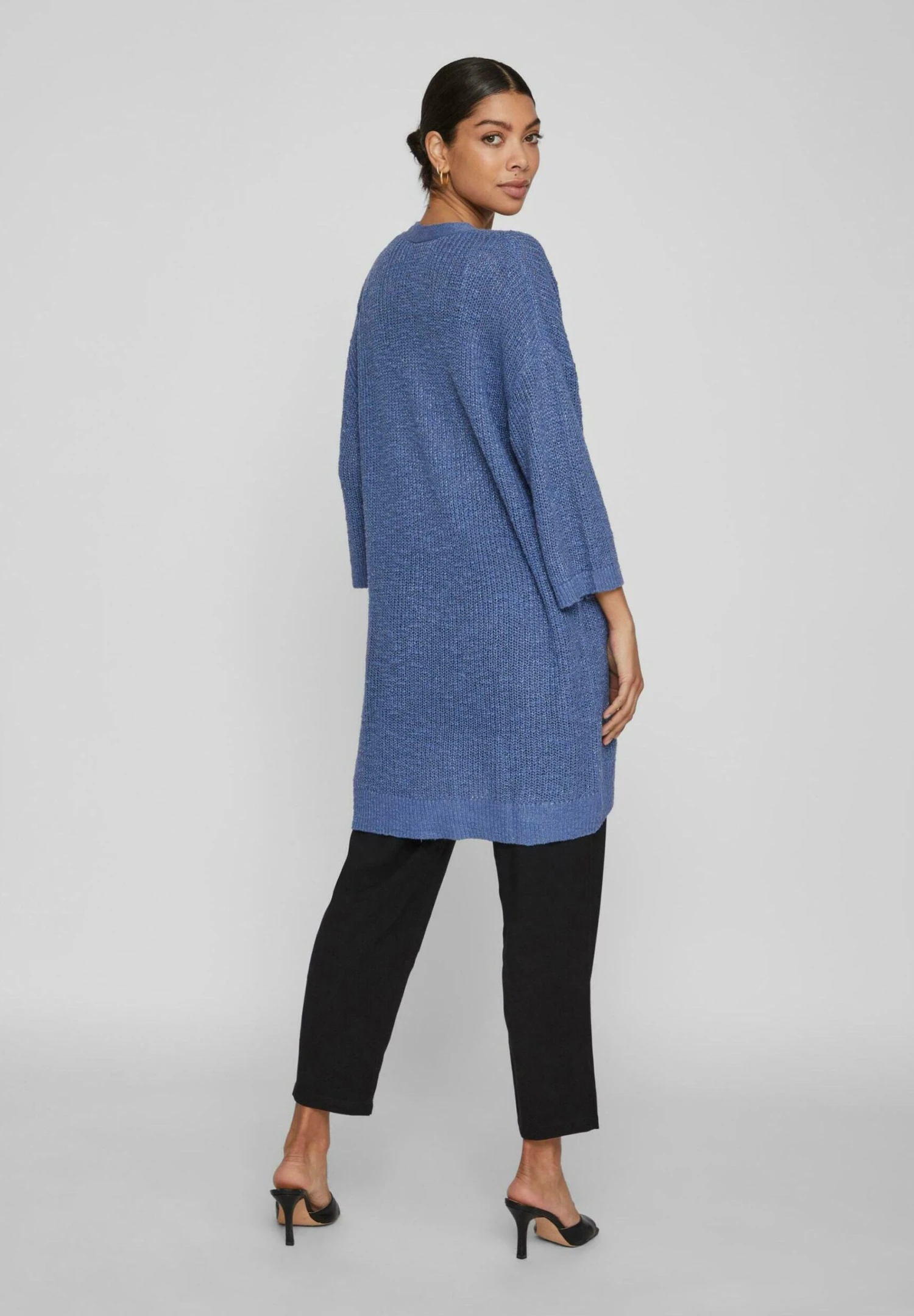 Vila Vipoca 3/4 Sleeve Open- Vest - Federal Blue 5 Vila Vipoca 3/4 Sleeve Open- Vest - Federal Blue - Afbeelding 3