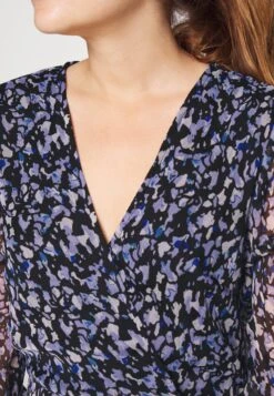 Vifalia Wrap Dress - Jurk - Black/Mazarine Blue Combo -Vila 472cb52020064e6bb627c8b260f8da4d