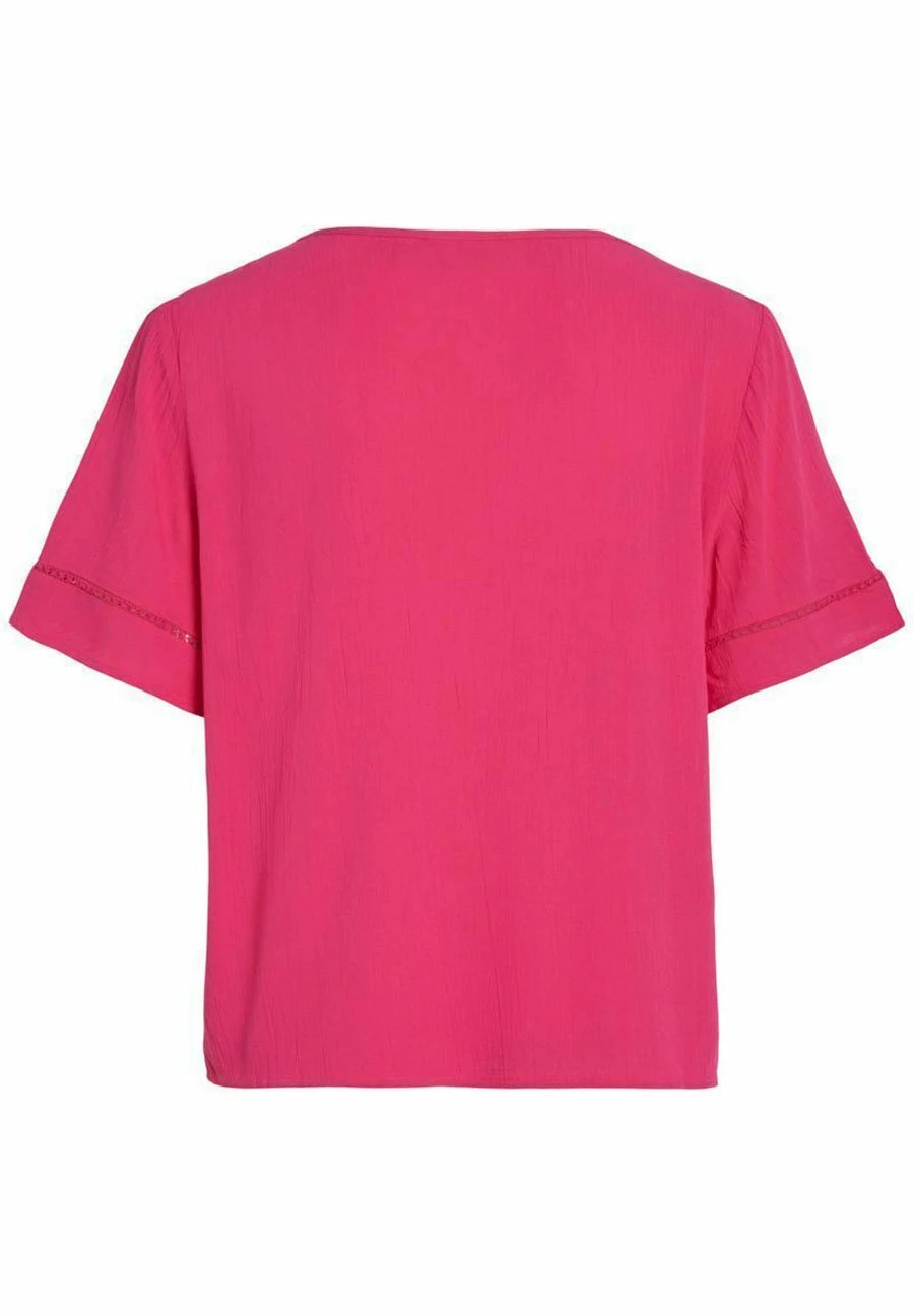 Vila Mit V-Ausschnitt Kurzärmeliges - T-Shirt Basic - Pink Yarrow 8 Vila Mit V-Ausschnitt Kurzärmeliges - T-Shirt Basic - Pink Yarrow - Afbeelding 6