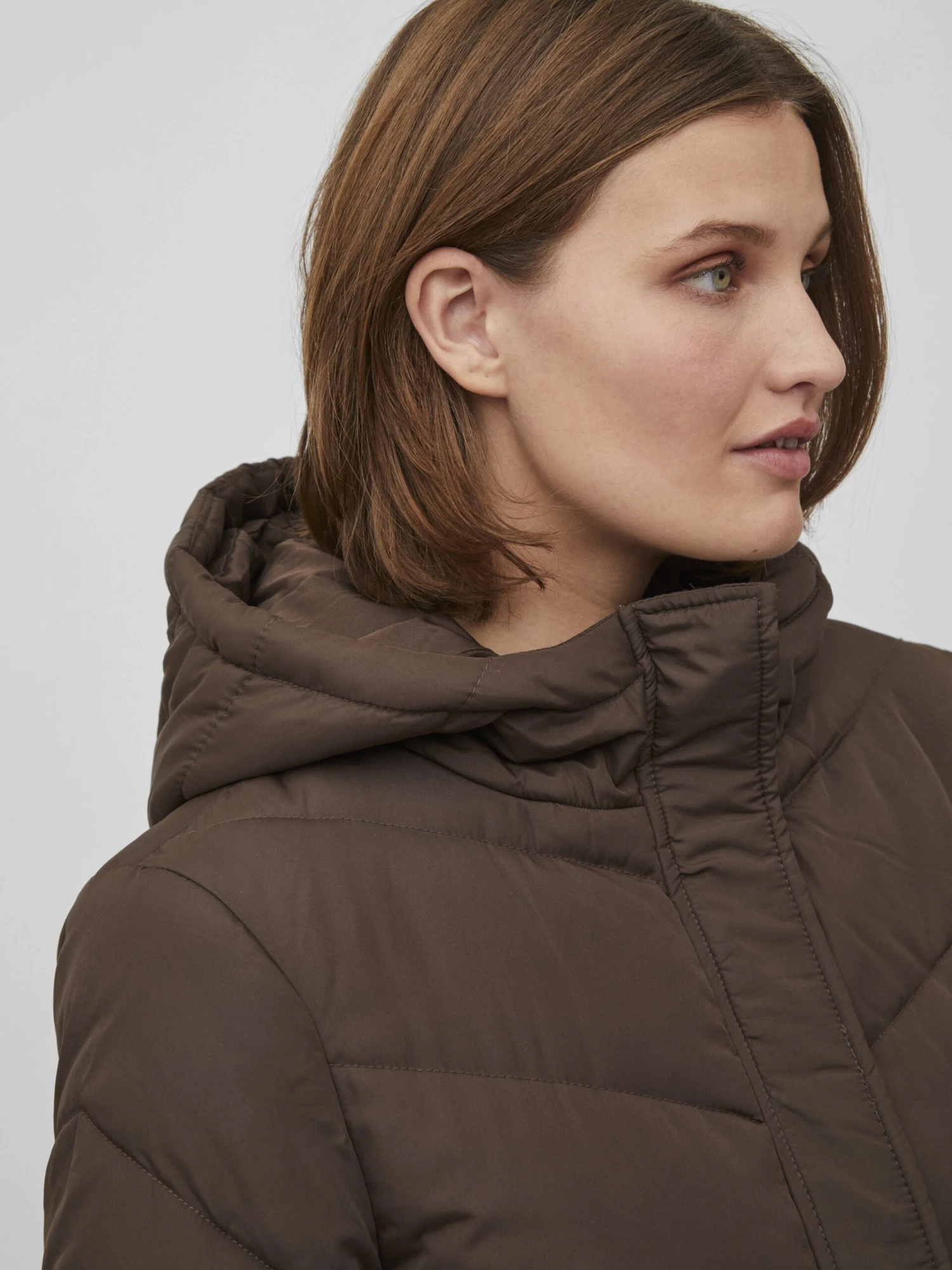 Vila Winterjas - Chocolate Brown 7 Vila Winterjas - Chocolate Brown - Afbeelding 5