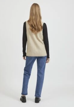 Vila Viril V-Neck- Top - Natural Melange 11 Vila Viril V-Neck- Top - Natural Melange -Vila 48cb2dce5827470cafad94129d63bad9
