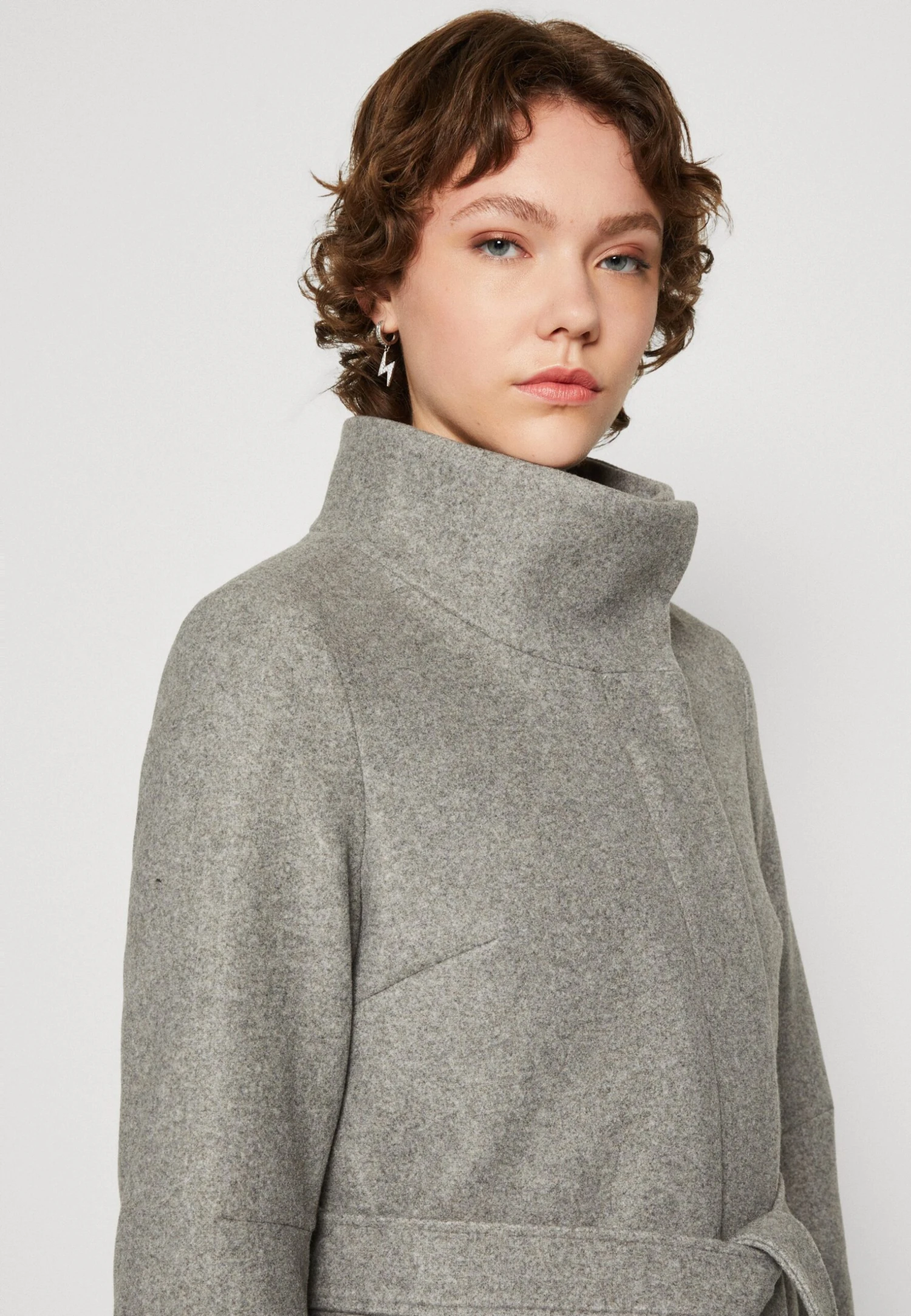 Vila Viloulou Short - Mantel - Medium Grey Melange 6 Vila Viloulou Short - Mantel - Medium Grey Melange - Afbeelding 4