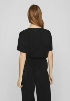 Vila V-Ausschnitt Kurzärmeliges - Blouse - Black -Vila 4a00eb4abc084425a6da97faa1a7fb9f