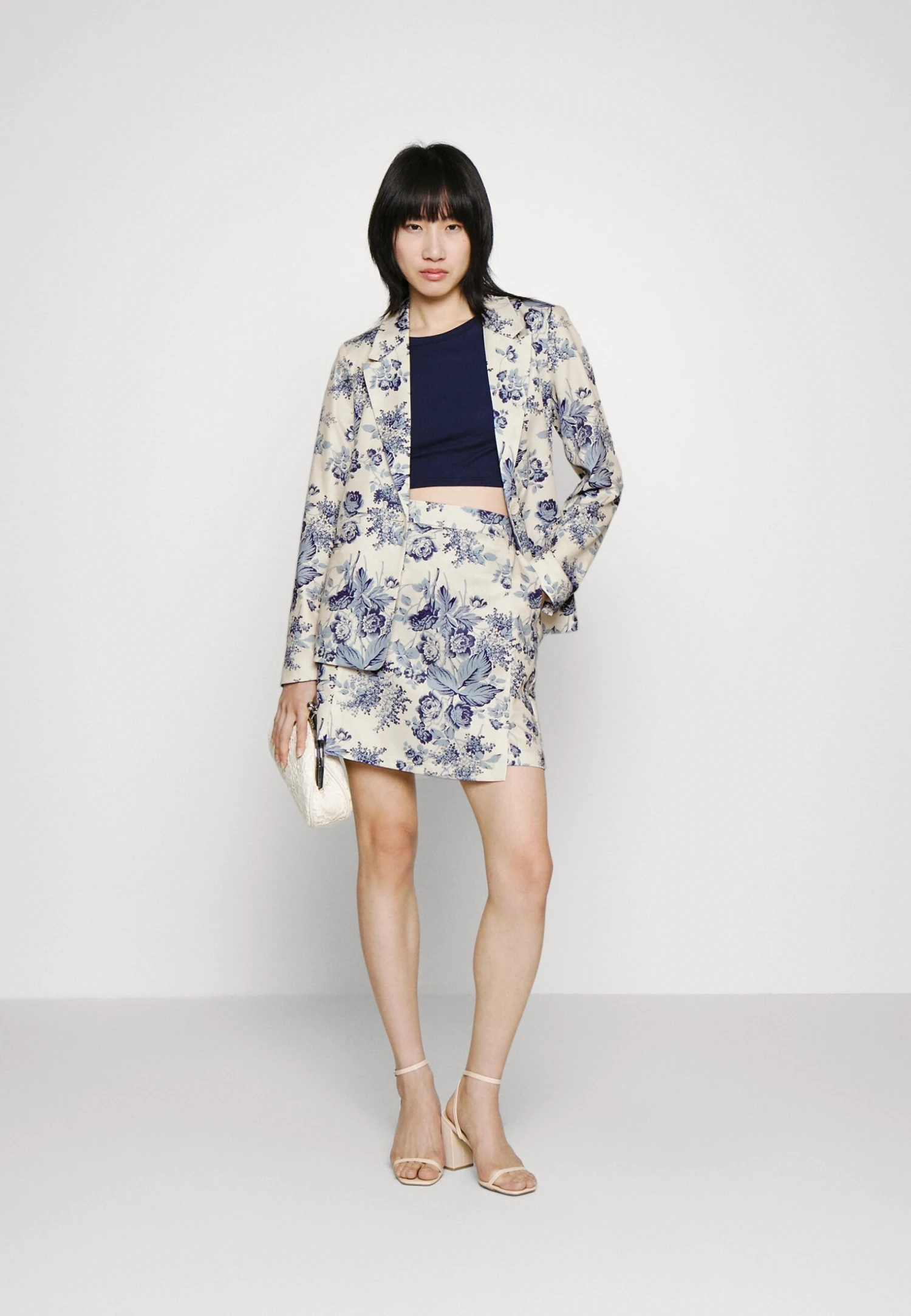 Vila Viporcelina - Blazer - Birch/Blue 4 Vila Viporcelina - Blazer - Birch/Blue - Afbeelding 2