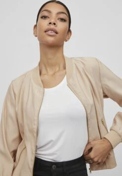 Vila Reissverschluss - Bomberjacks - Beige -Vila 4ce03ce7f3a24193998c60a60261e3ef