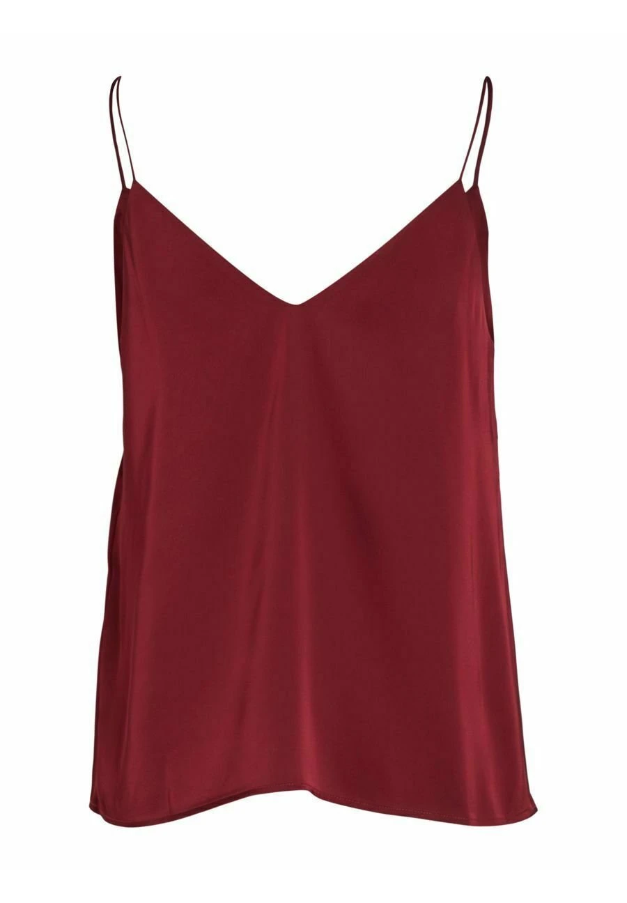 Vila V-Ausschnitt - Top - Beet Red 8 Vila V-Ausschnitt - Top - Beet Red - Afbeelding 6