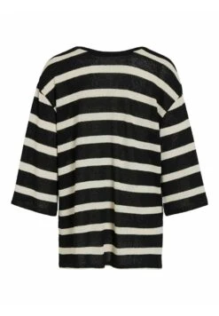 Vila Mit 3/4-Ärmeln Gestreiftes - Trui - Black -Vila 4df0ae5640da4cf1b1719279402b56f3