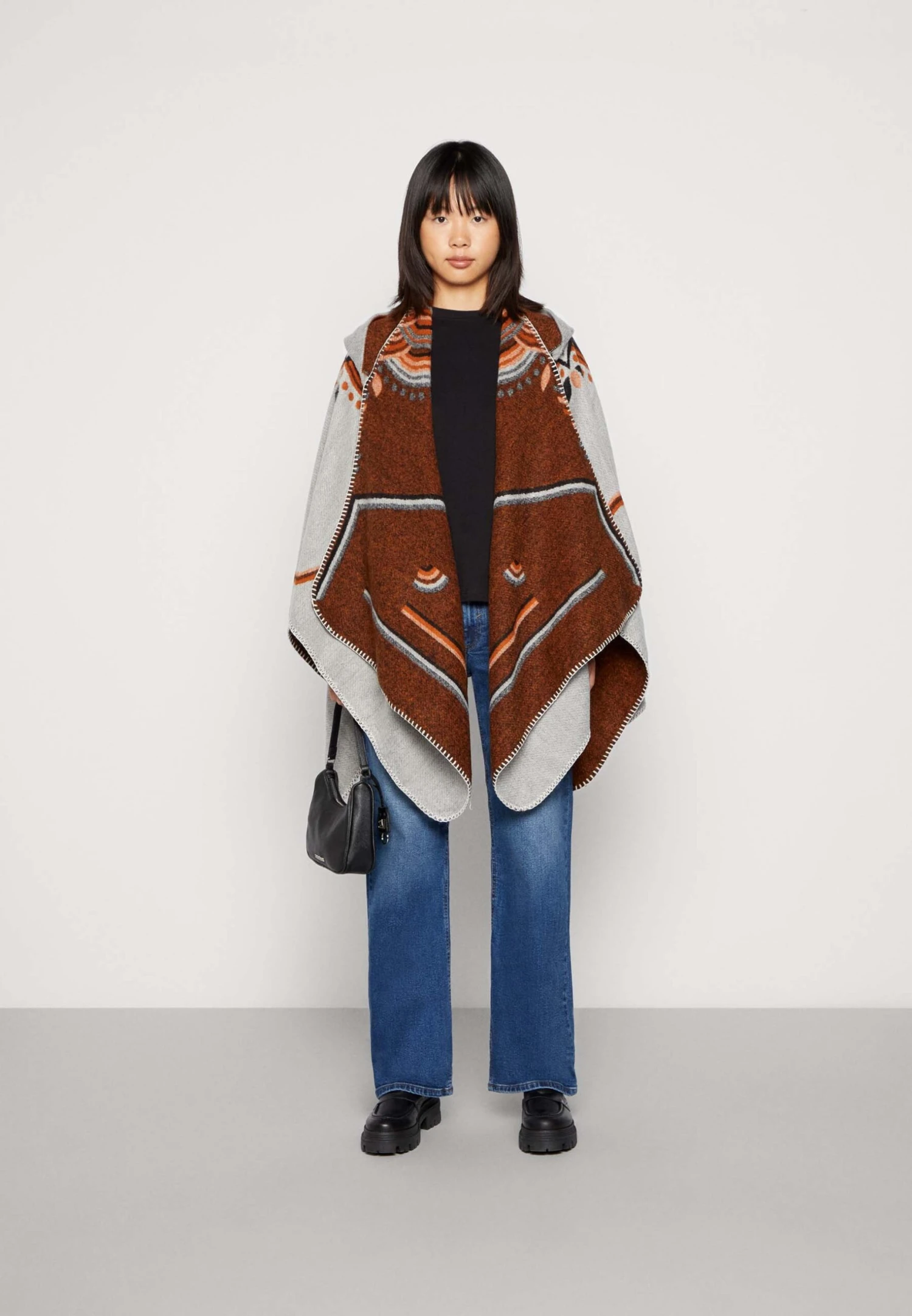 Vila Vicitrin Poncho - Poncho - Cement 4 Vila Vicitrin Poncho - Poncho - Cement - Afbeelding 2