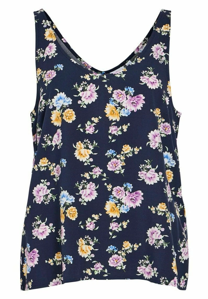 Vila Ohne Ärmel Geblümtes - Top - Navy Blazer 7 Vila Ohne Ärmel Geblümtes - Top - Navy Blazer - Afbeelding 5