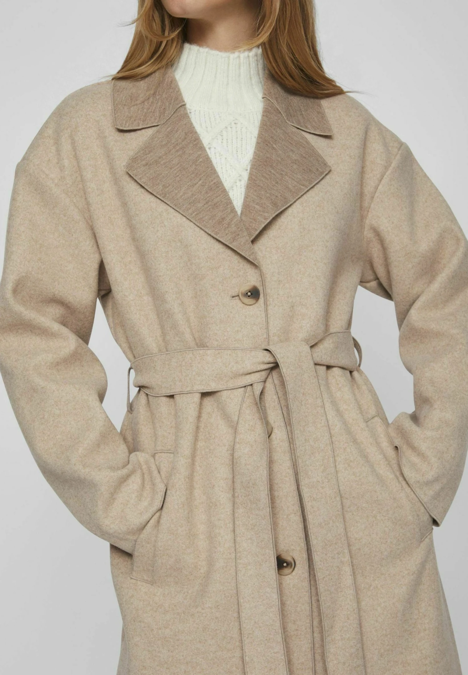 Vila Gebundener Longline - Trenchcoat - Brown Lentil 7 Vila Gebundener Longline - Trenchcoat - Brown Lentil - Afbeelding 5