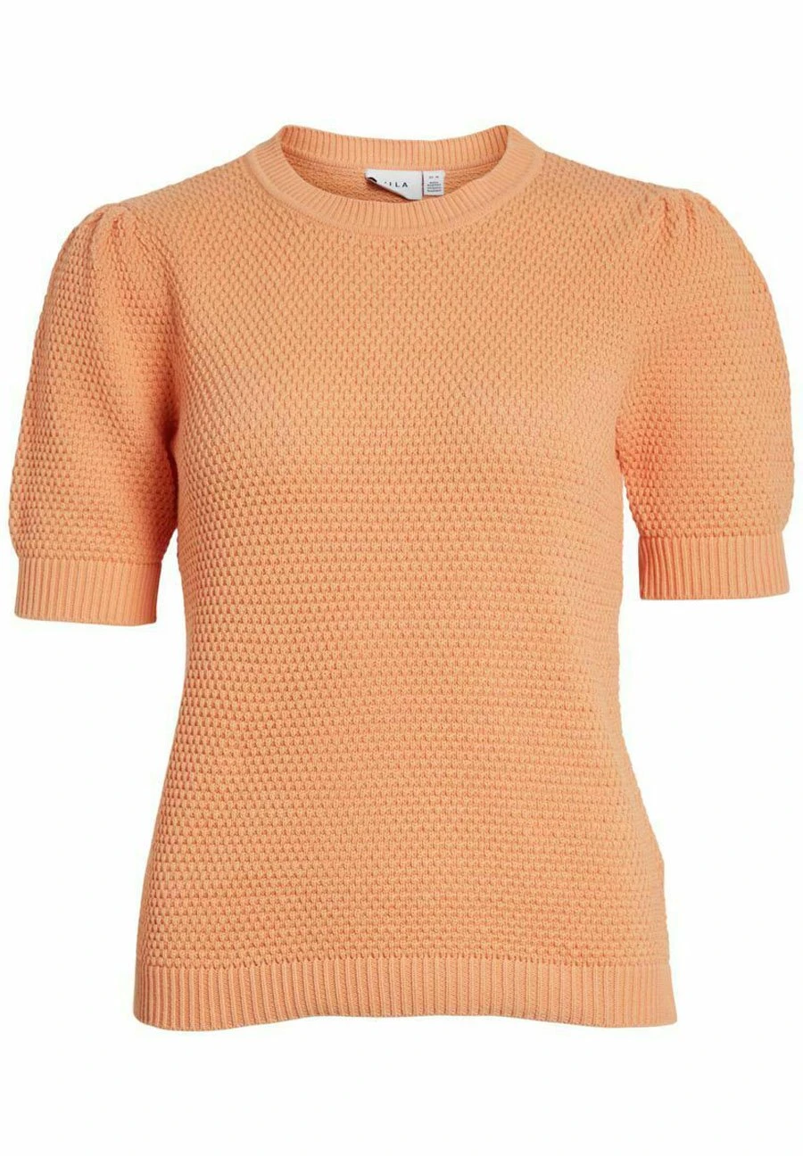 Vila Kurzärmeliges - T-Shirt Basic - Apricot Wash 3 Vila Kurzärmeliges - T-Shirt Basic - Apricot Wash