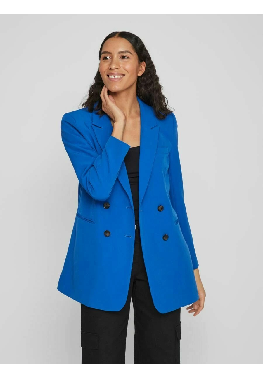 Vila Langer - Halflange Jas - Lapis Blue 3 Vila Langer - Halflange Jas - Lapis Blue