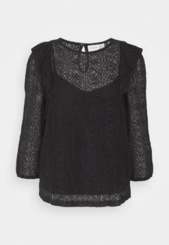 Vila Vinesa Ruffle- Blouse - Black -Vila 574cbbaf3f7649ae9c24664b119ab1eb