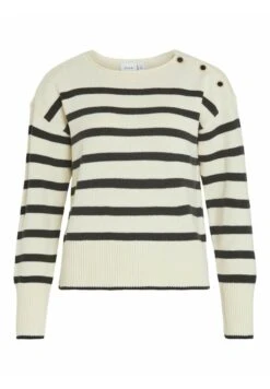 Vila Gestreifter - Trui - Cloud Dancer -Vila 5787de79b5a6486ba94c12c6a879f4ba