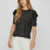 Vila Mit Kurzen Ärmeln Detailreiches - Blouse - Black 1 Vila Mit Kurzen Ärmeln Detailreiches - Blouse - Black -Vila 57b3a29420f44438b90d90c787cb3c84