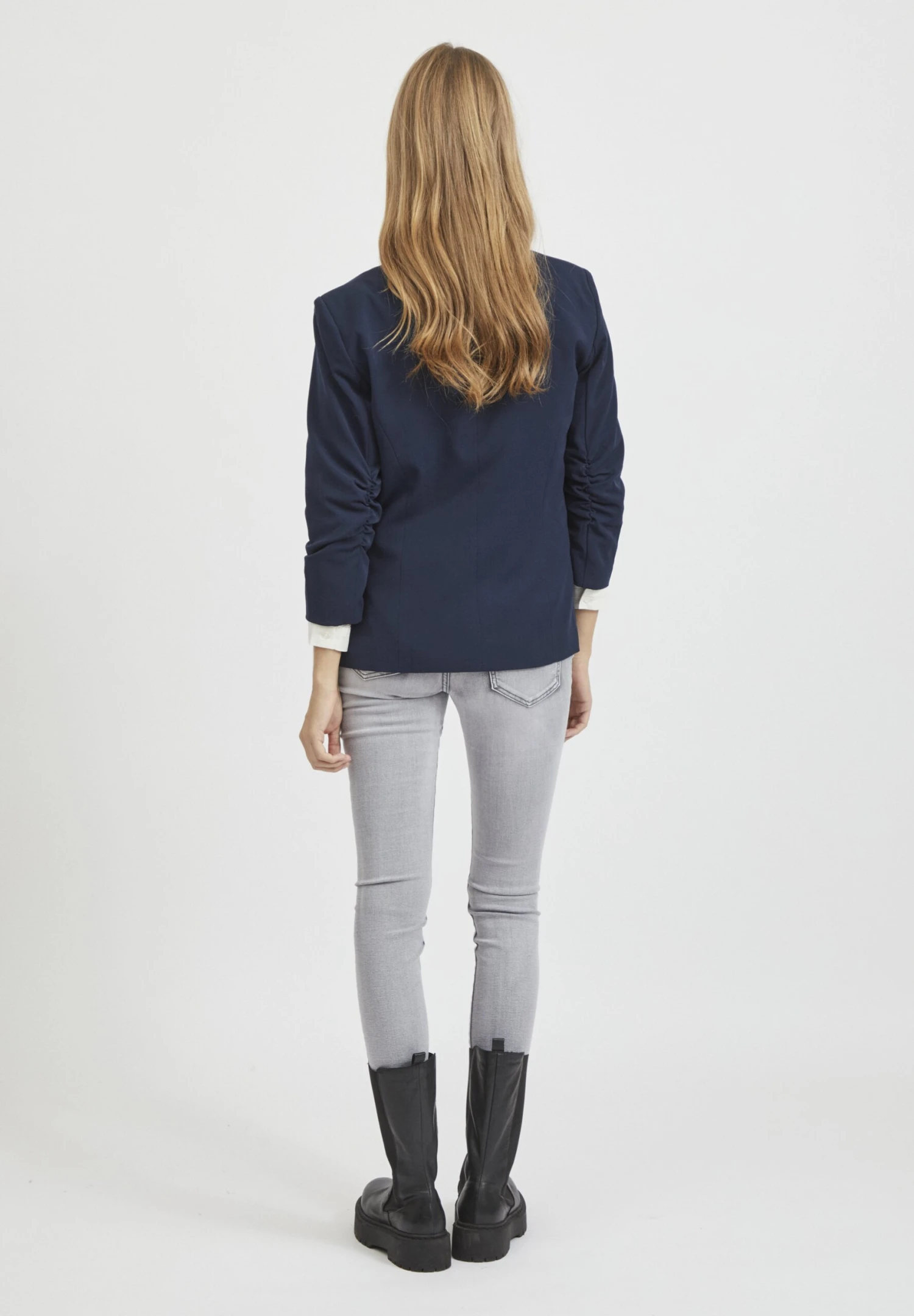 Vila Viher 3/4 New - Blazer - Navy 5 Vila Viher 3/4 New - Blazer - Navy - Afbeelding 3