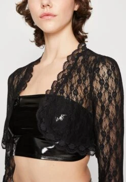 Vila Vianna Cropped Bolero - Vest - Black -Vila 59ae764267354998aec86228f34fa14b