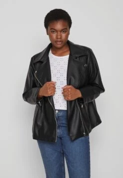 Curve- Imitatieleren Jas - Black