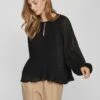 Vila Langarm Plissiertes - Blouse - Black 1 Vila Langarm Plissiertes - Blouse - Black -Vila 5d449936c9b5499282450117741d2eb0