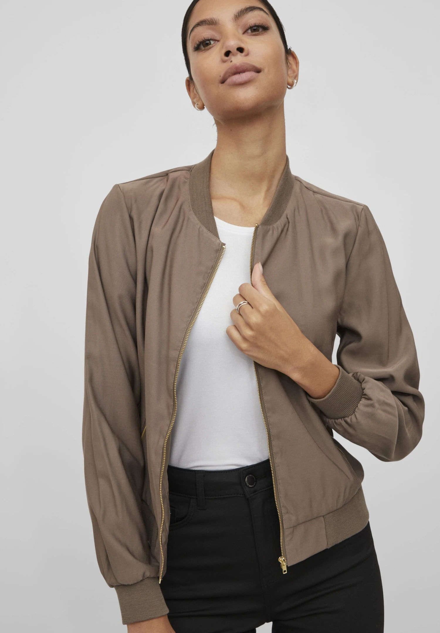 Vila Reissverschluss - Bomberjacks - Walnut 3 Vila Reissverschluss - Bomberjacks - Walnut