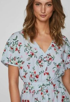 Vila Midi Kurzärmeliges - Blousejurk - Kentucky Blue -Vila 626f29441b4a4197a097567b06e635e3