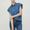 Vila Gemusterte - Bodywarmer - Medium Blue Denim 1 Vila Gemusterte - Bodywarmer - Medium Blue Denim -Vila 632bdee987984b81b387c392c3631cff