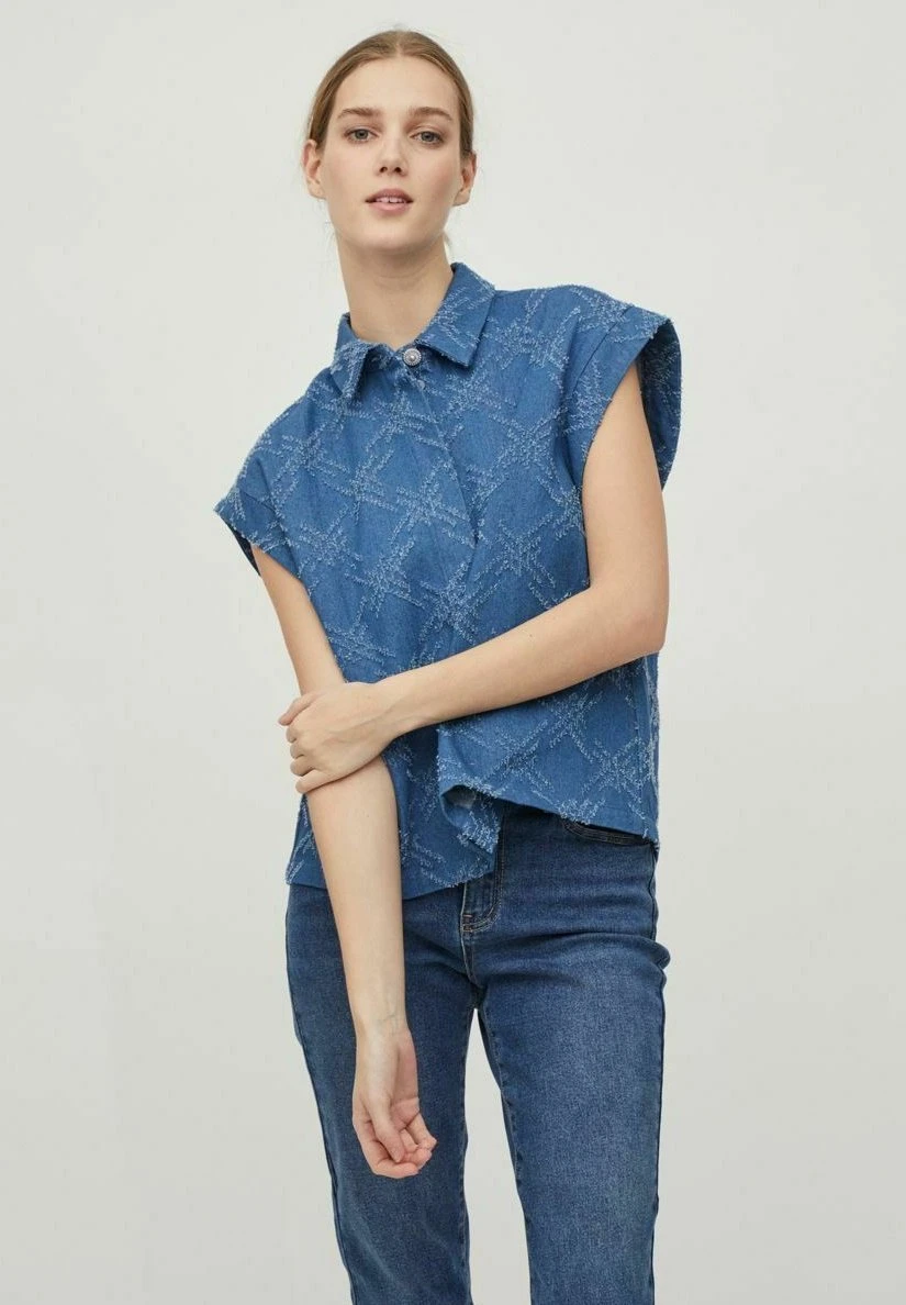 Vila Gemusterte - Bodywarmer - Medium Blue Denim 3 Vila Gemusterte - Bodywarmer - Medium Blue Denim