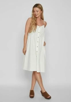 Vila Viprisilla New S/L Strap Knee- Jurk - Snow White 10 Vila Viprisilla New S/L Strap Knee- Jurk - Snow White -Vila 6409bfa7058f4bc5bf101416e6b55d09