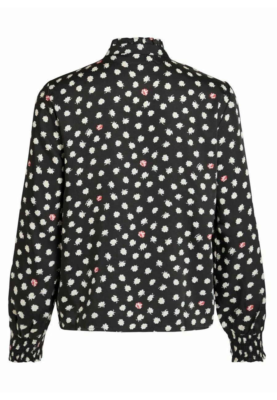 Vila Langarm High Neck - Overhemdblouse - Black/Tan 8 Vila Langarm High Neck - Overhemdblouse - Black/Tan - Afbeelding 6