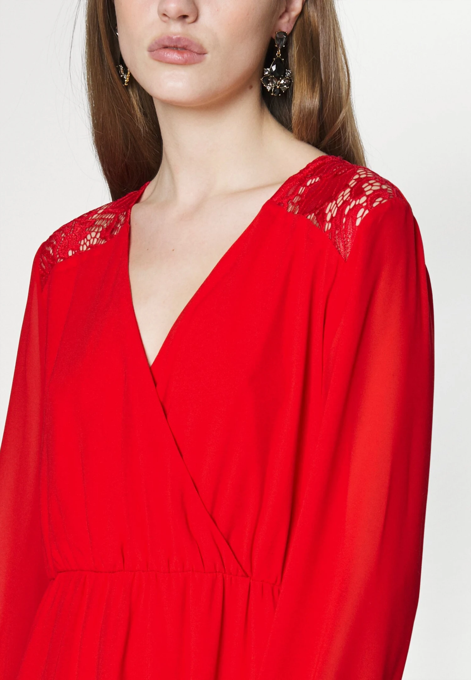 Viura Detail Dress - Jurk - Mars Red 7 Viura Detail Dress - Jurk - Mars Red - Afbeelding 5