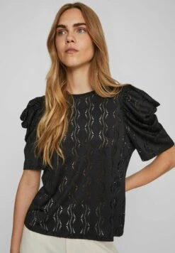 Vila Mit Kurzen Ärmeln Detailreiches - Blouse - Black -Vila 672d0d7e206f4aef9e87d894471f6ea9