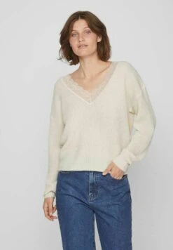 Vila Nverzierter - Trui - Super Light Natural Melan