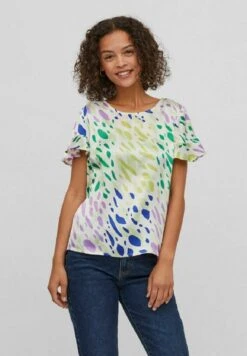 Vila Mit Kurzen Ärmeln Volant - Blouse - Birch