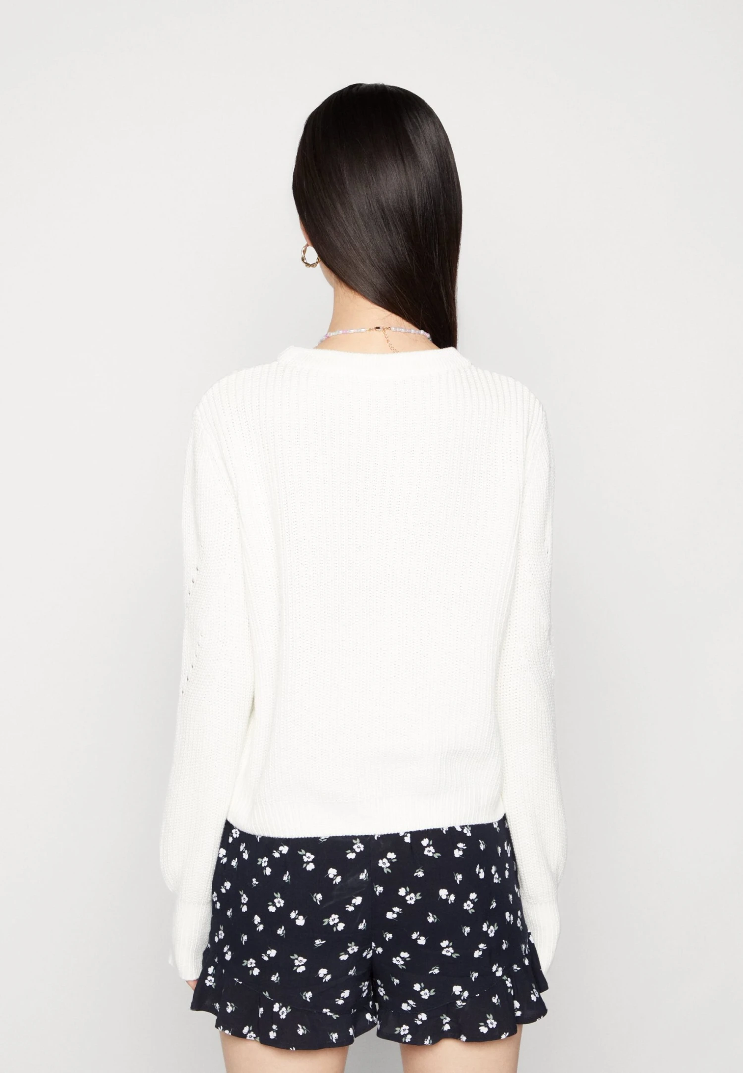 Vila Vididi O Neck- Trui - White Alyssum 5 Vila Vididi O Neck- Trui - White Alyssum - Afbeelding 3