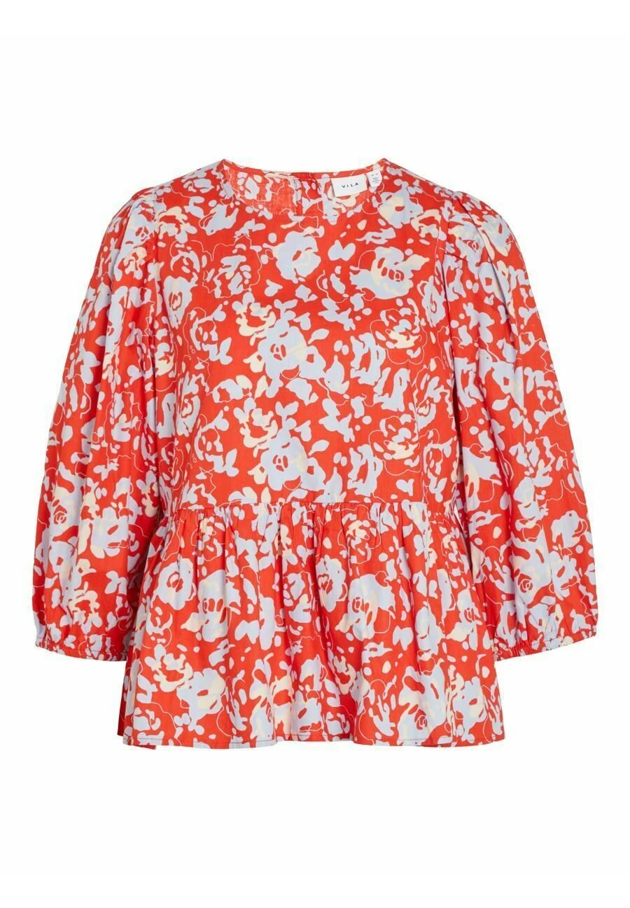 Vila Oberteil Mit 3/4-Ärmeln - Blouse - Valiant Poppy 9 Vila Oberteil Mit 3/4-Ärmeln - Blouse - Valiant Poppy - Afbeelding 7