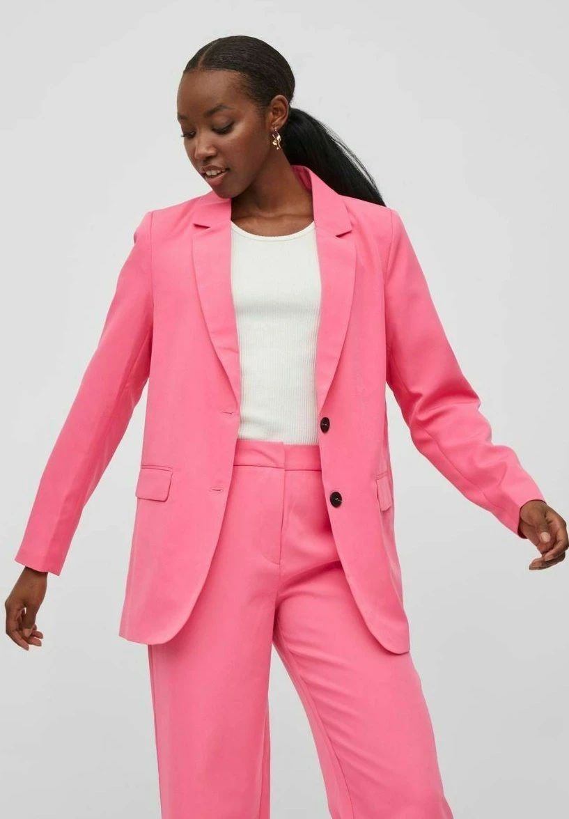 Vila Loose Fit - Halflange Jas - Fandango Pink 3 Vila Loose Fit - Halflange Jas - Fandango Pink