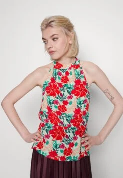 Vila Vimaya Halter Neck - Top - Cascade Aop Red Flowers 11 Vila Vimaya Halter Neck - Top - Cascade Aop Red Flowers -Vila 6e7a2686d09e447a9261b802abf7af61