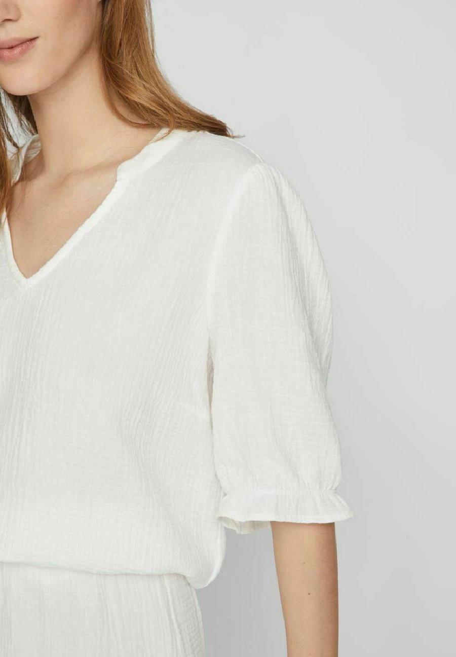 Vila V-Ausschnitt - Blouse - Cloud Dancer 6 Vila V-Ausschnitt - Blouse - Cloud Dancer - Afbeelding 4