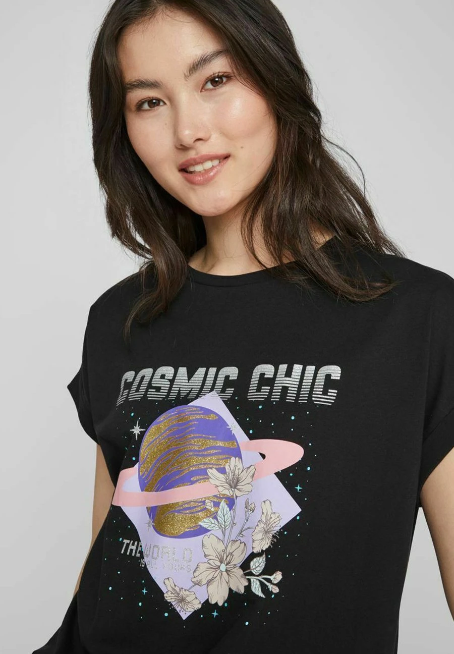 Vila Print- T-Shirt Print - Black 6 Vila Print- T-Shirt Print - Black - Afbeelding 4