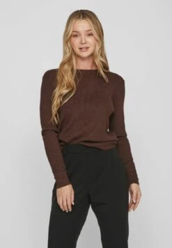 Vila Langärmeliger - Trui - Shaved Chocolate