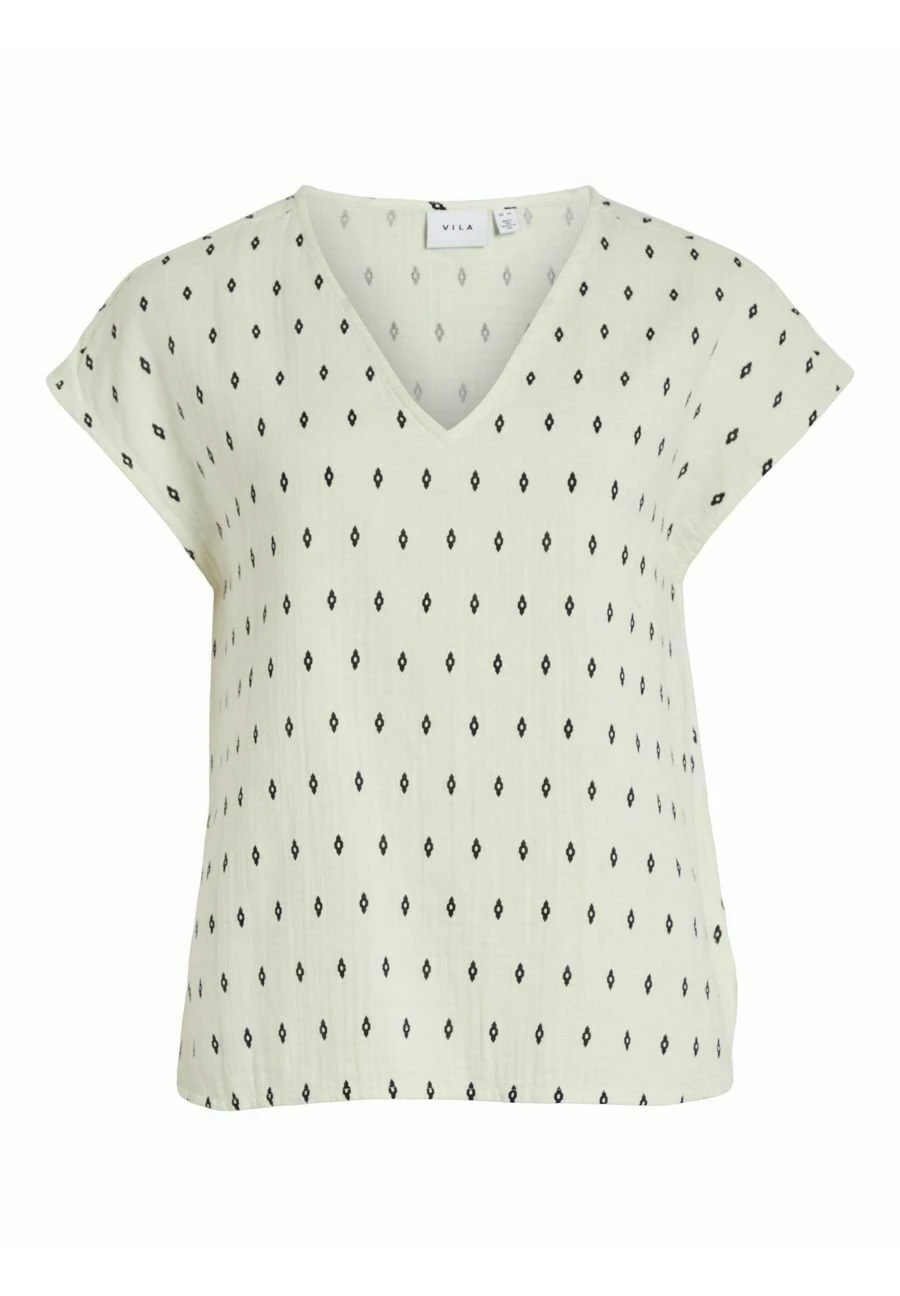 Vila Mit V-Ausschnitt Flügelärmel - Blouse - Birch 8 Vila Mit V-Ausschnitt Flügelärmel - Blouse - Birch - Afbeelding 6