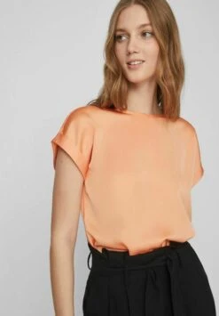 Vila Mit Kurzen Ärmeln Glänzendes - Blouse - Apricot Wash 11 Vila Mit Kurzen Ärmeln Glänzendes - Blouse - Apricot Wash -Vila 72ac9c24de0e42ffa2a98f1dc934b34f