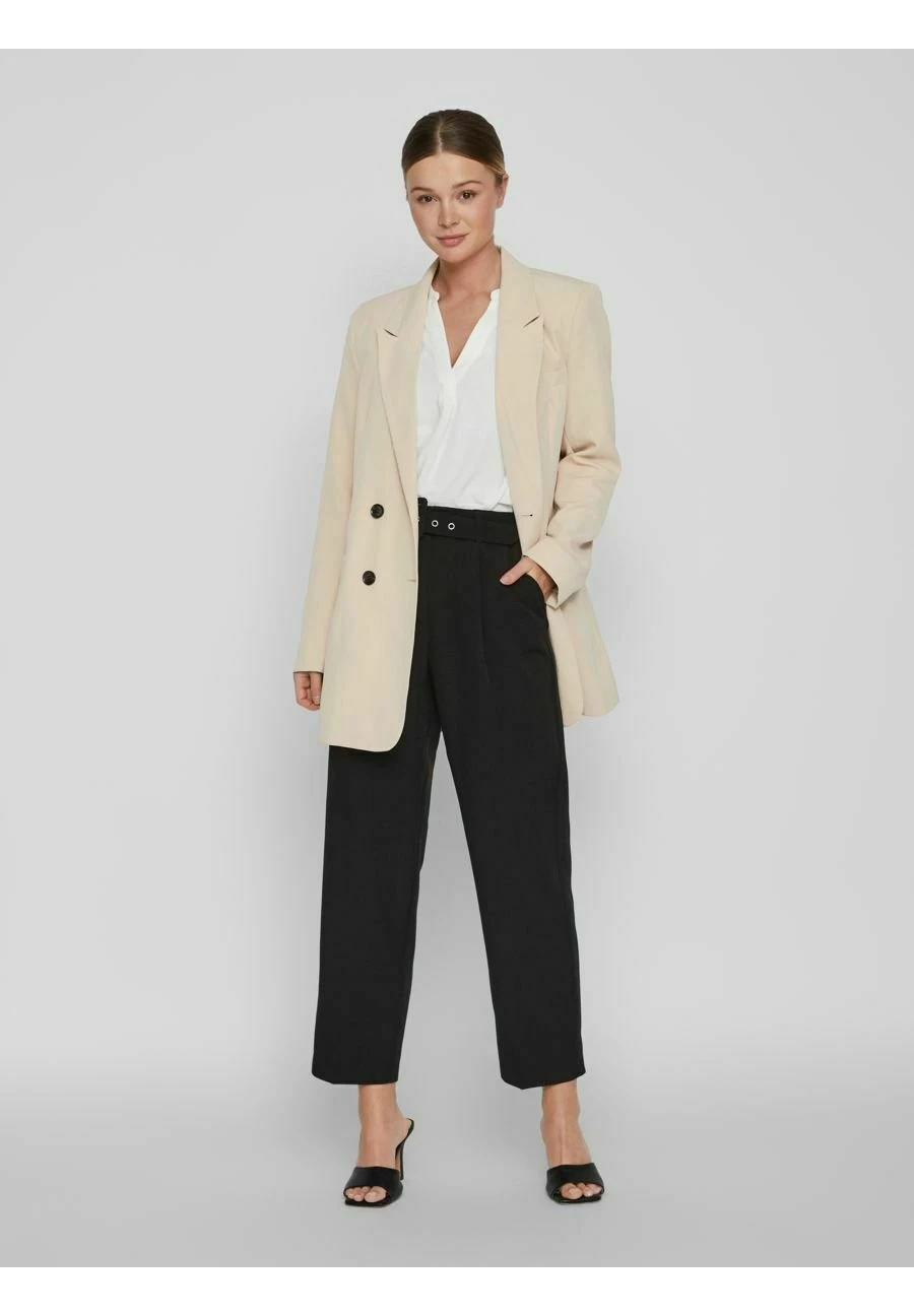 Vila Langer - Halflange Jas - Cement 4 Vila Langer - Halflange Jas - Cement - Afbeelding 2