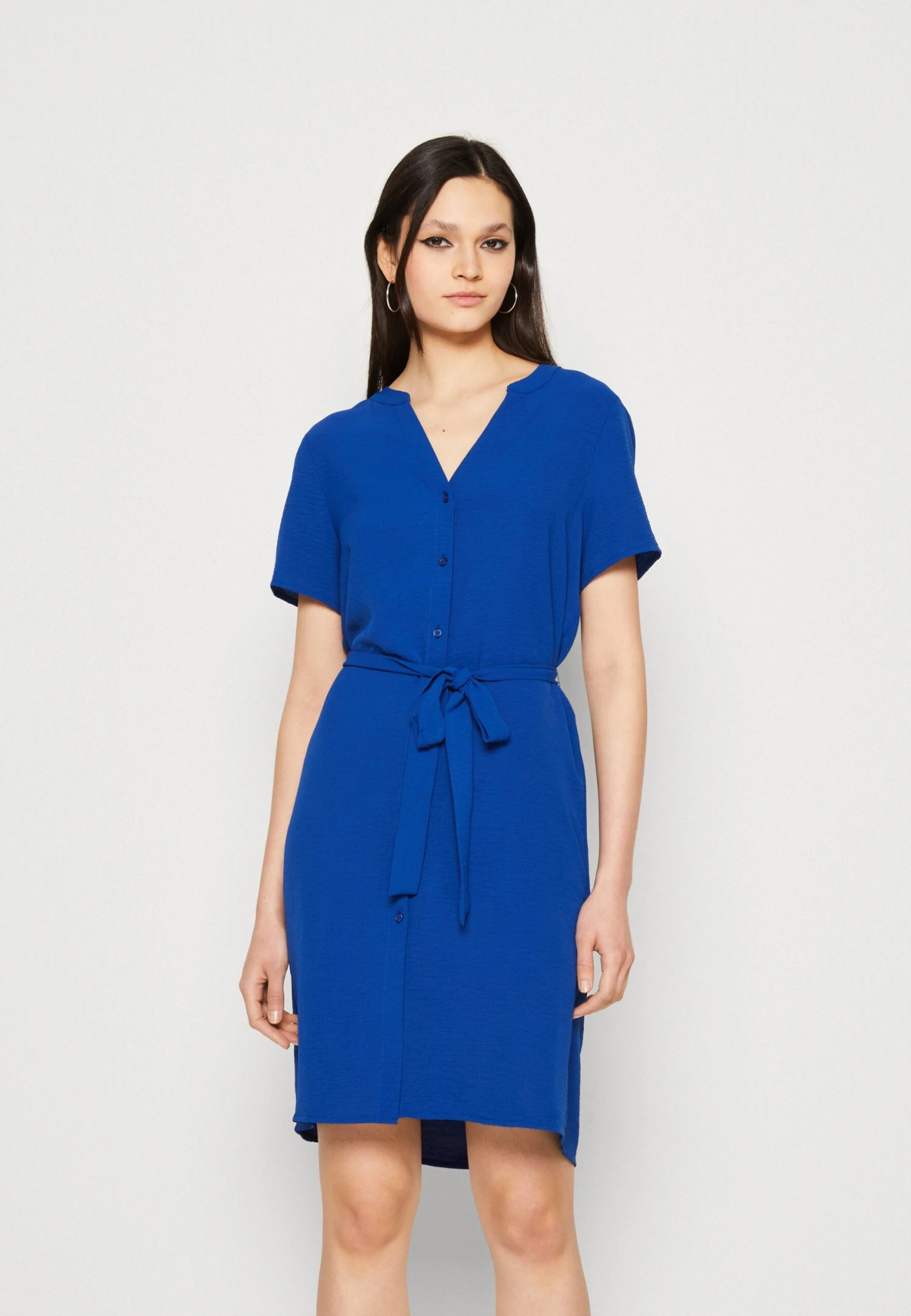 Vila Vijosa V Neck Short Shirt Dress - Blousejurk - Mazarine Blue 3 Vila Vijosa V Neck Short Shirt Dress - Blousejurk - Mazarine Blue